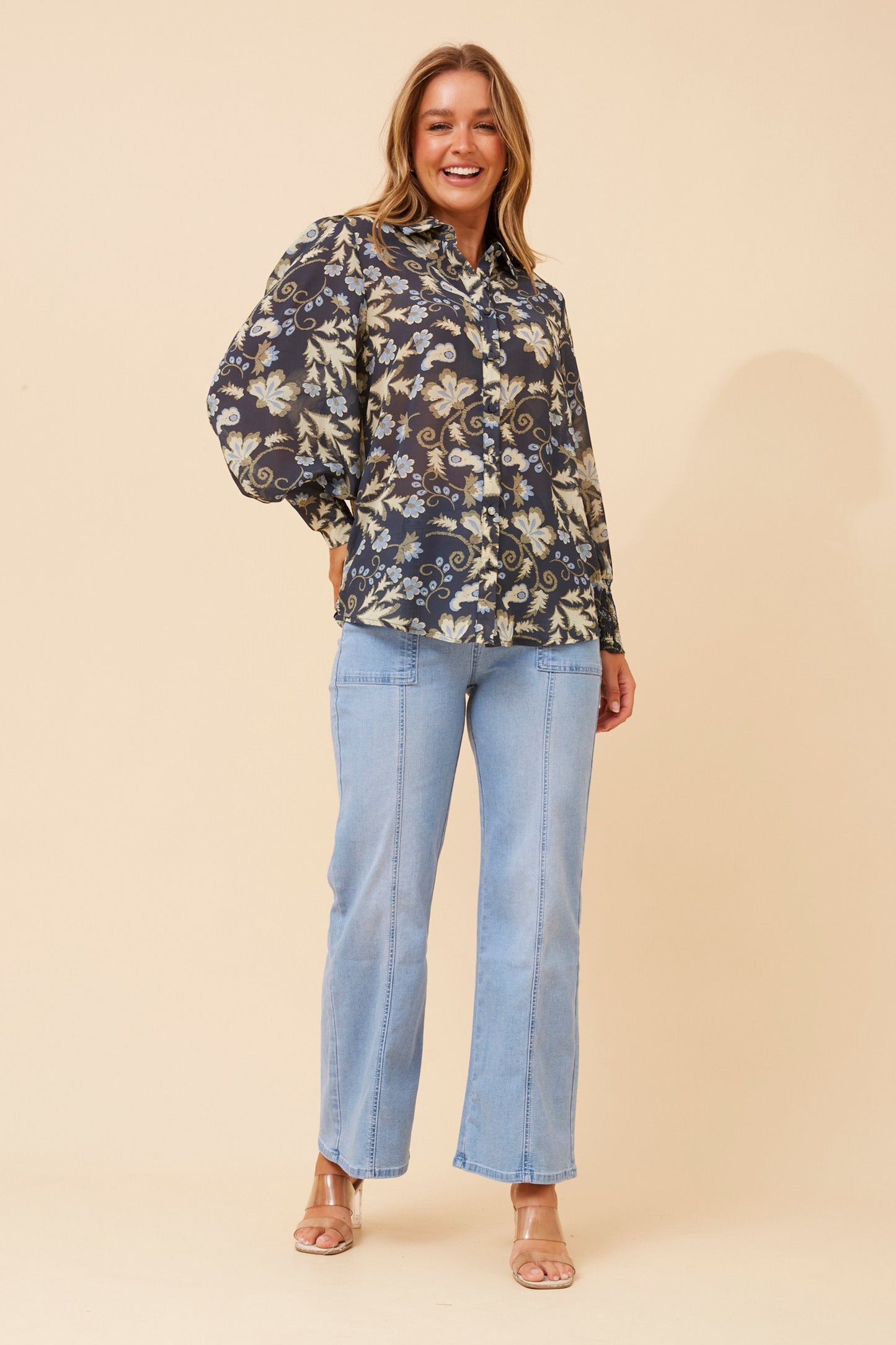 Ellery Shirt - Navy Floral