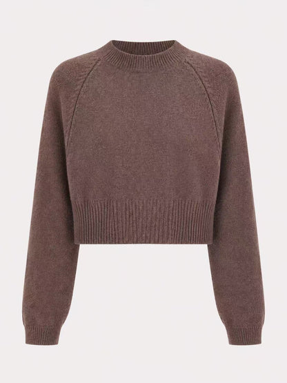 Ellie Crop Jumper - Chocolate