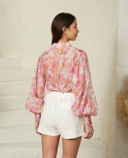 Eva Shirt - Pink Floral