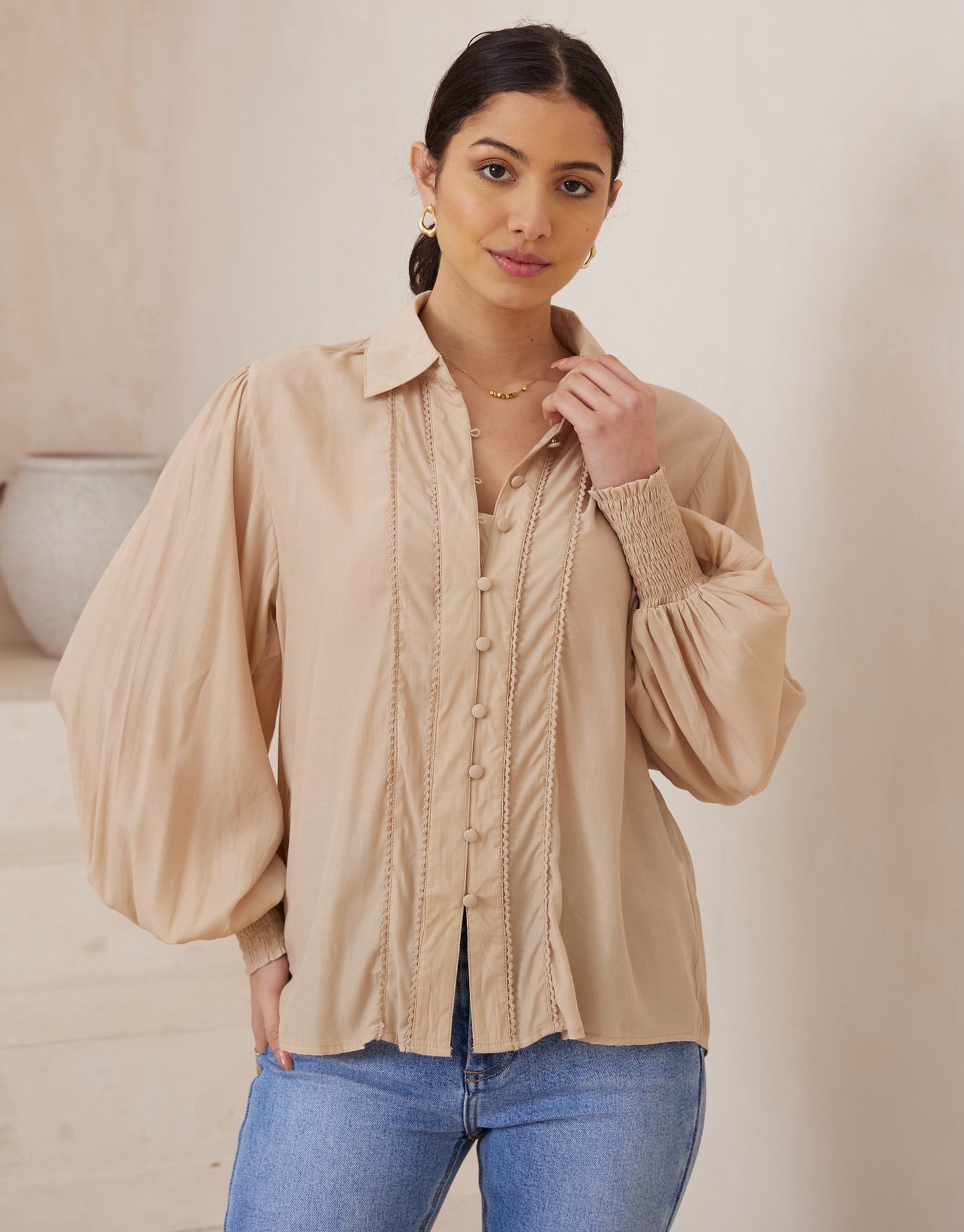 Eva Shirt - Beige