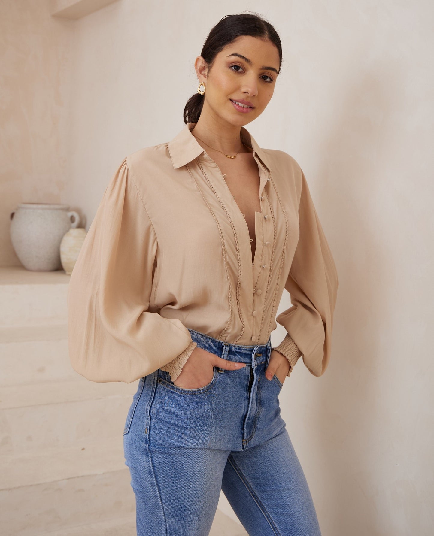 Eva Shirt - Beige