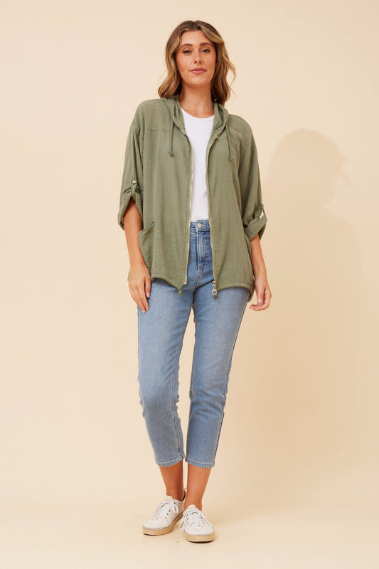 Rossi Hooded Jacket - Khaki