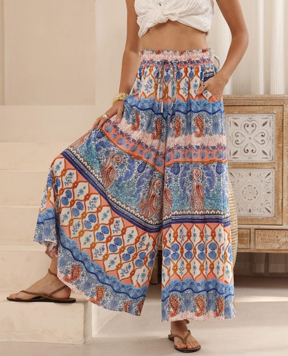 Gabrielle Culotte Pant - Oceania Print