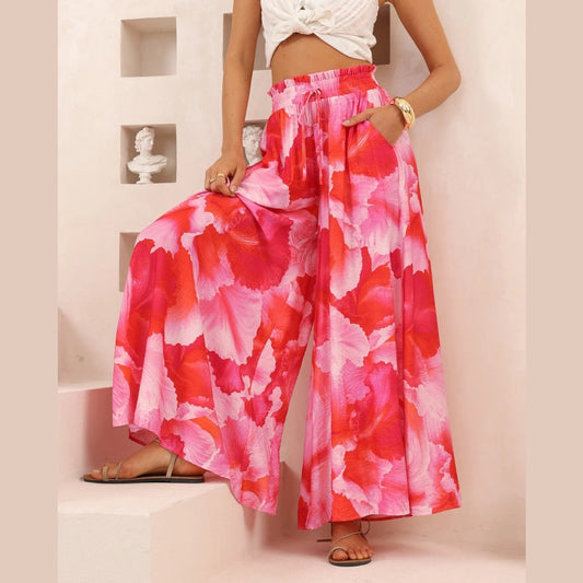 Gabrielle Culotte Pant - Pink Floral