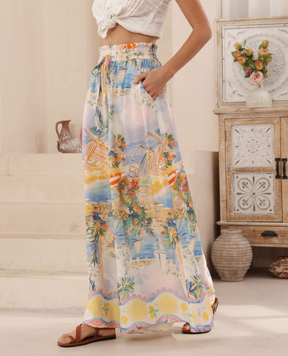 Gabrielle Culotte Pant - Venice Print