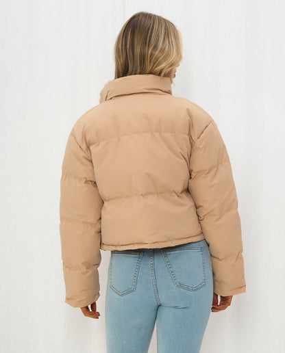 Georgia Puffer Jacket - Beige