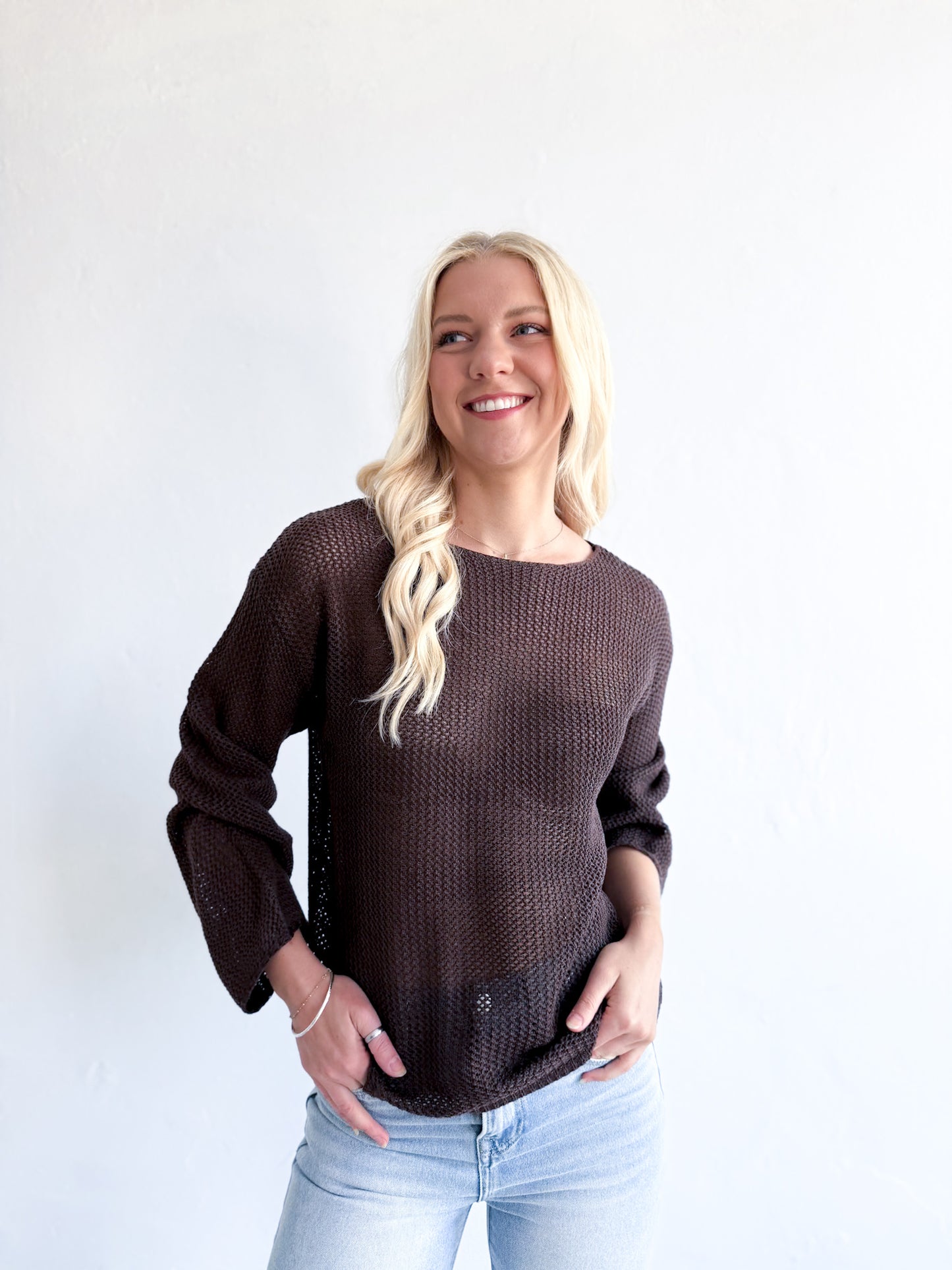 Greta Knit Jumper - Chocolate