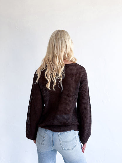 Greta Knit Jumper - Chocolate