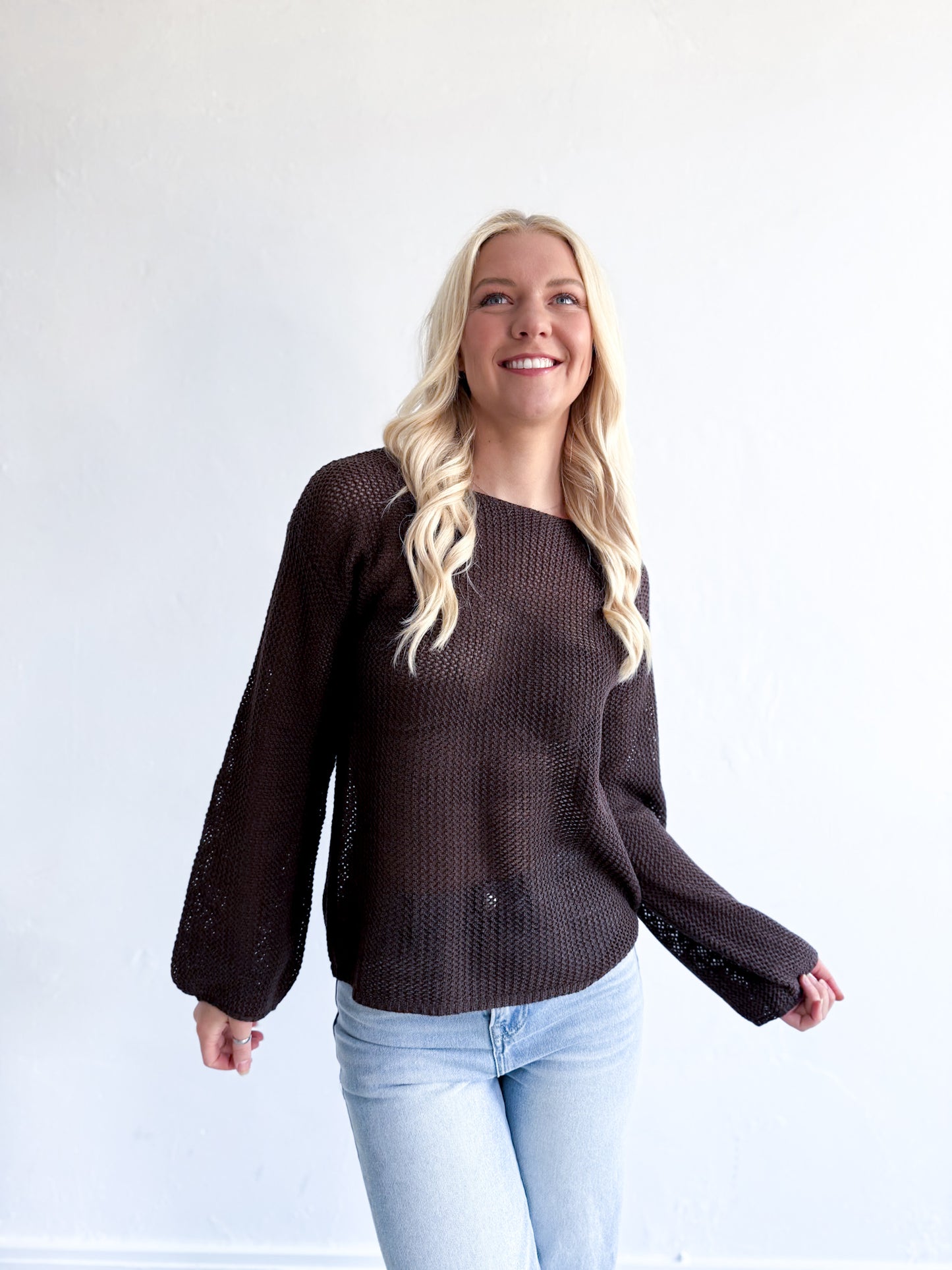 Greta Knit Jumper - Chocolate