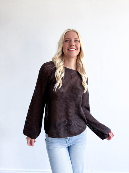 Greta Knit Jumper - Chocolate