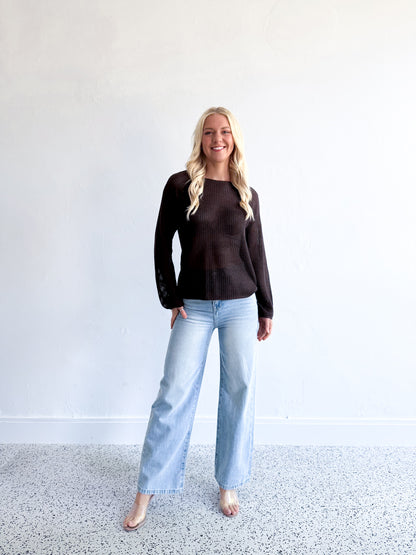 Greta Knit Jumper - Chocolate