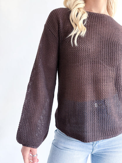Greta Knit Jumper - Chocolate
