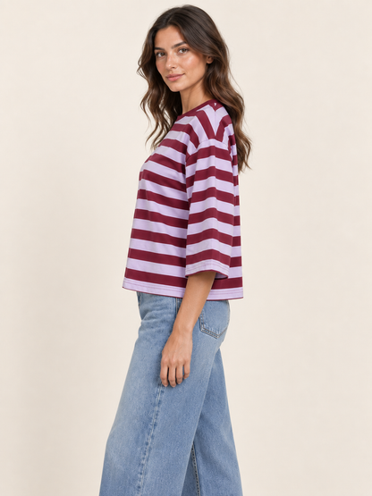 Hayley Stripe Oversized Tee
