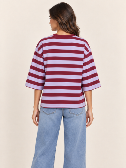 Hayley Stripe Oversized Tee