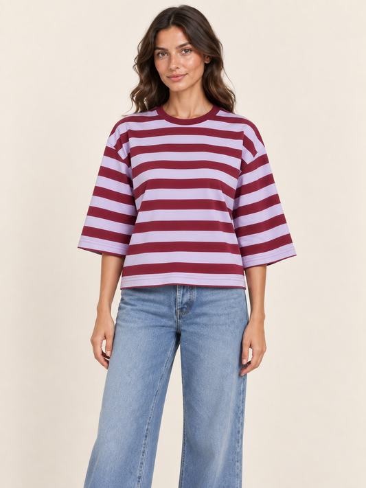 Hayley Stripe Oversized Tee