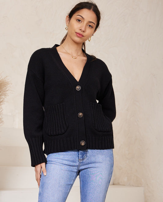 Hazel Cardigan - Black