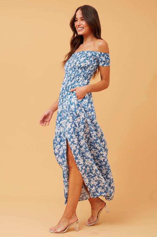 Tilly Maxi Dress - Indigo Floral