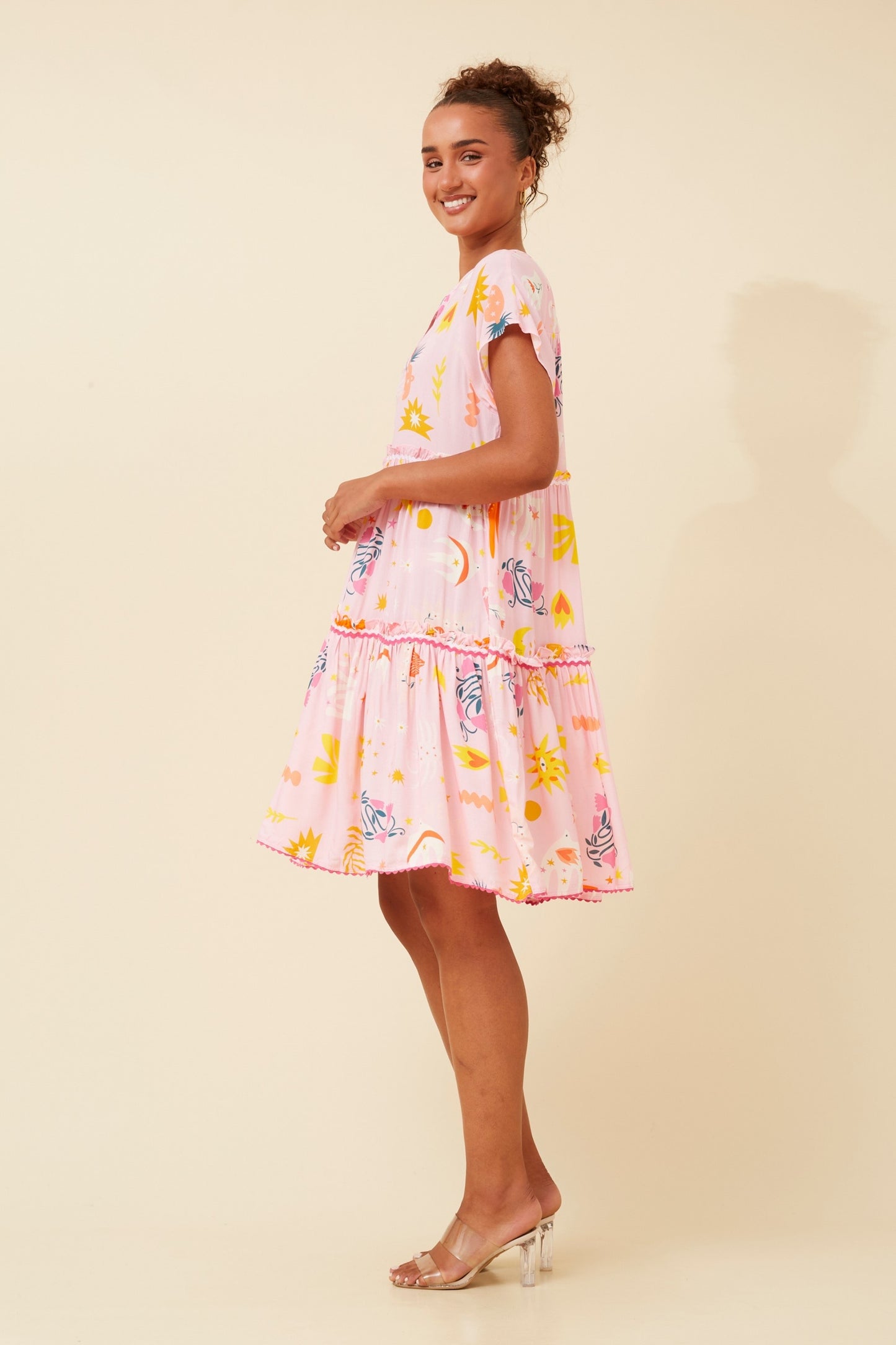 Giselle Dress - Pink Print