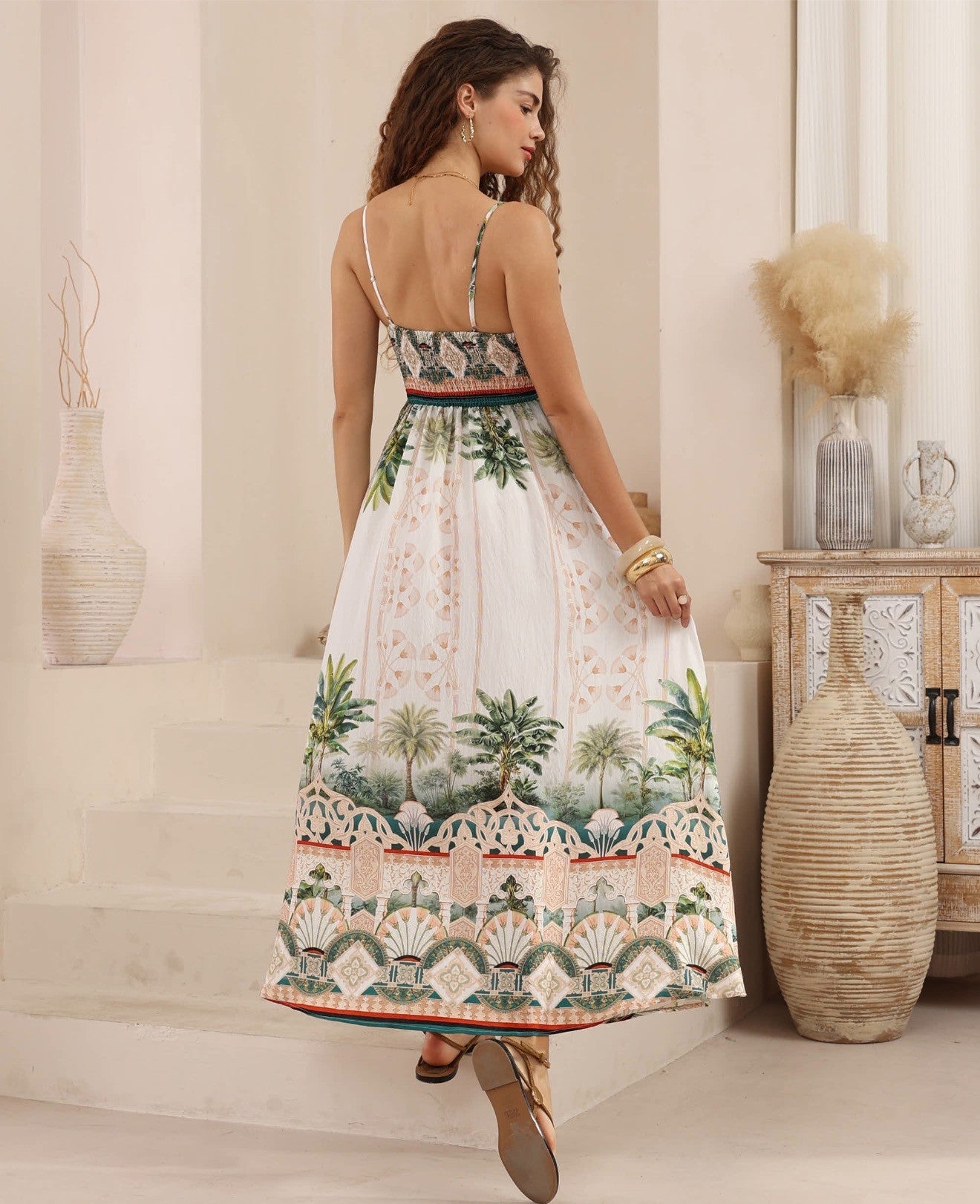 Isla Maxi Dress - Palm Cove Print