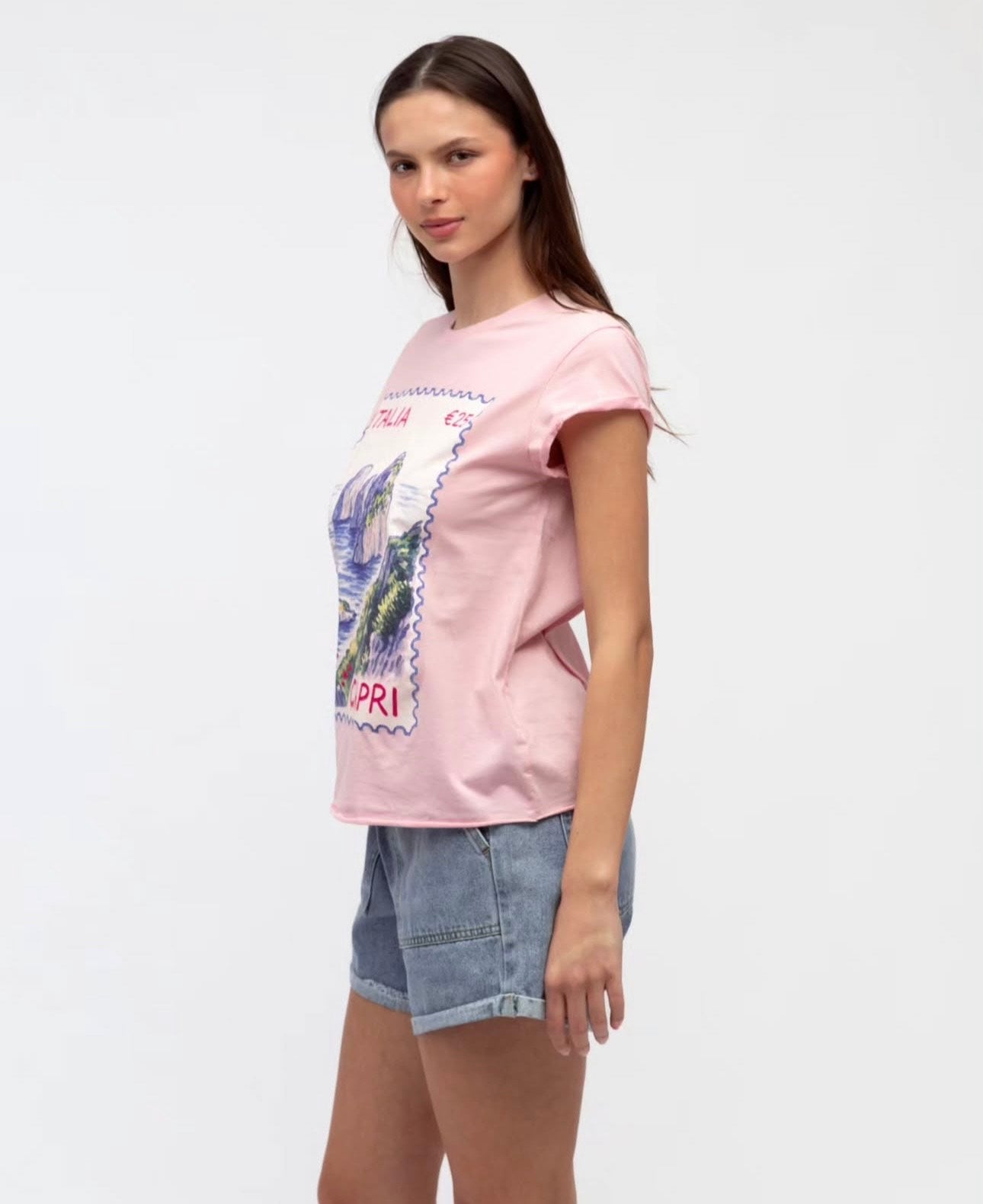 Italia Capri Tee -Pink