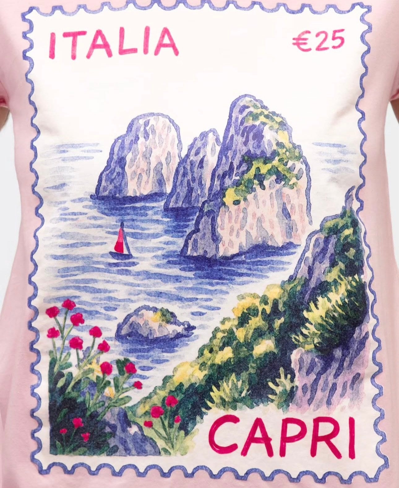 Italia Capri Tee -Pink