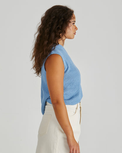 Jaci Knit Top - Blue