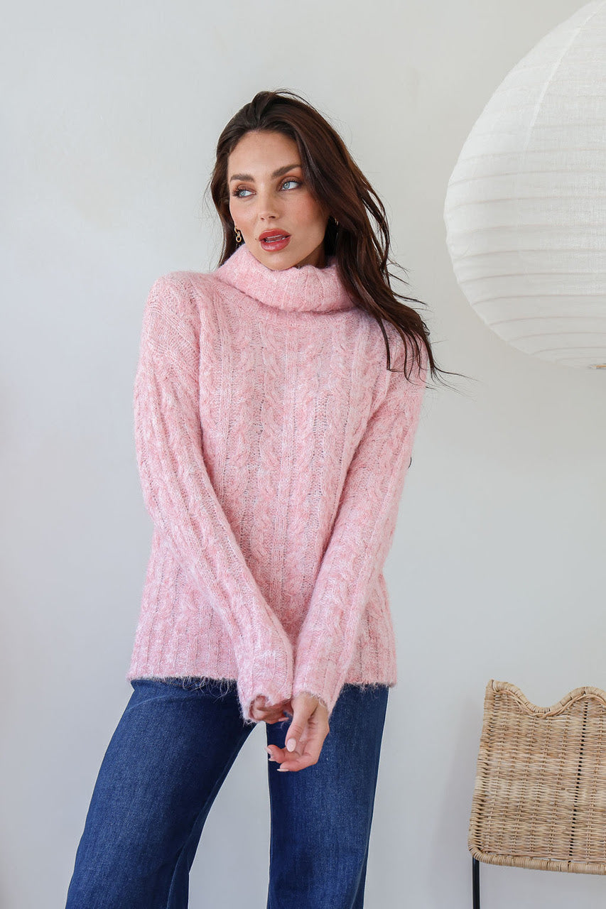 Jada Roll Neck Cable Knit