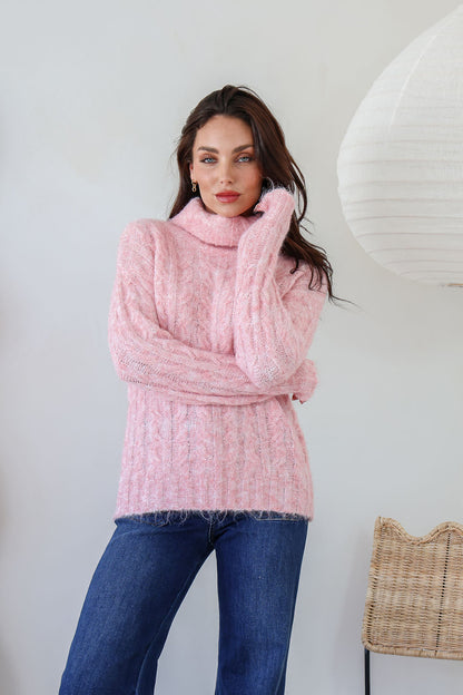 Jada Roll Neck Cable Knit