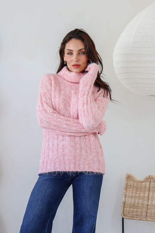 Jada Roll Neck Cable Knit