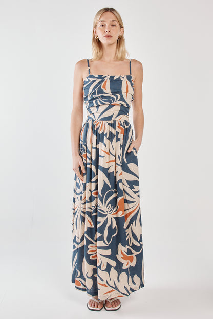 Jana Strapless Maxi Dress - Wild Orchid Navy