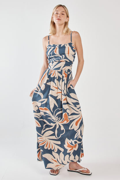Jana Strapless Maxi Dress - Wild Orchid Navy
