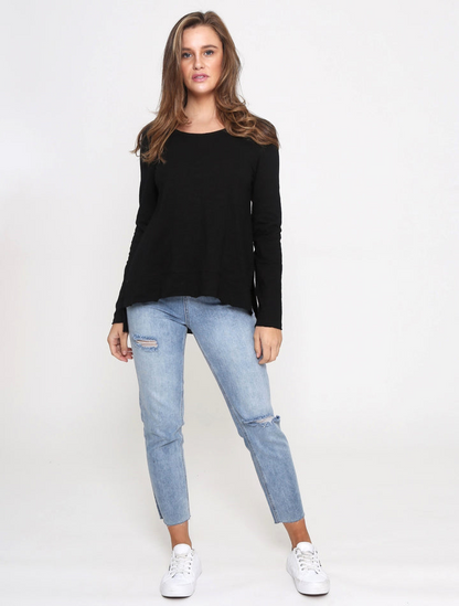 Jess Long Sleeve Tee - Black