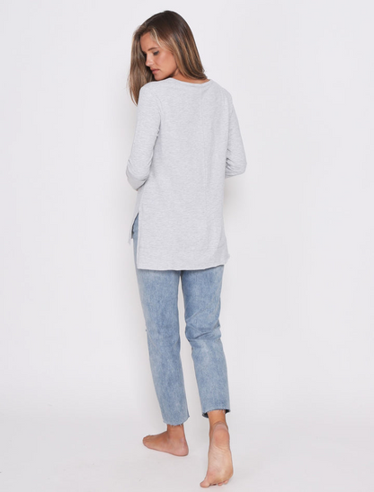 Jess Long Sleeve Tee - Grey