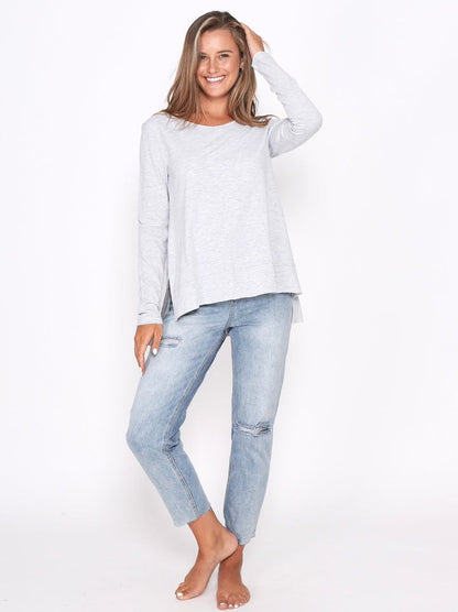 Jess Long Sleeve Tee - Grey