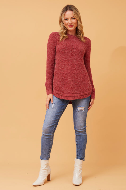 Megan Knit - Rich Red