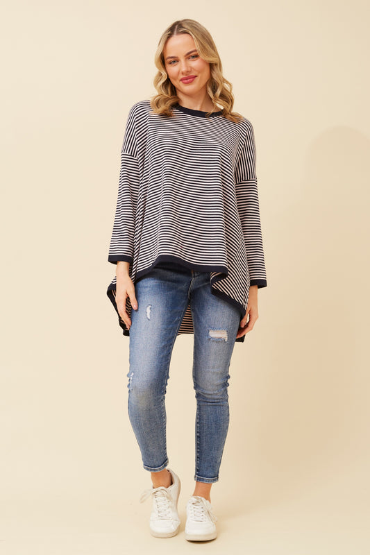 Katie Knit Jumper - Navy Stripe