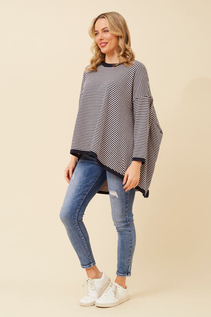 Katie Knit Jumper - Navy Stripe