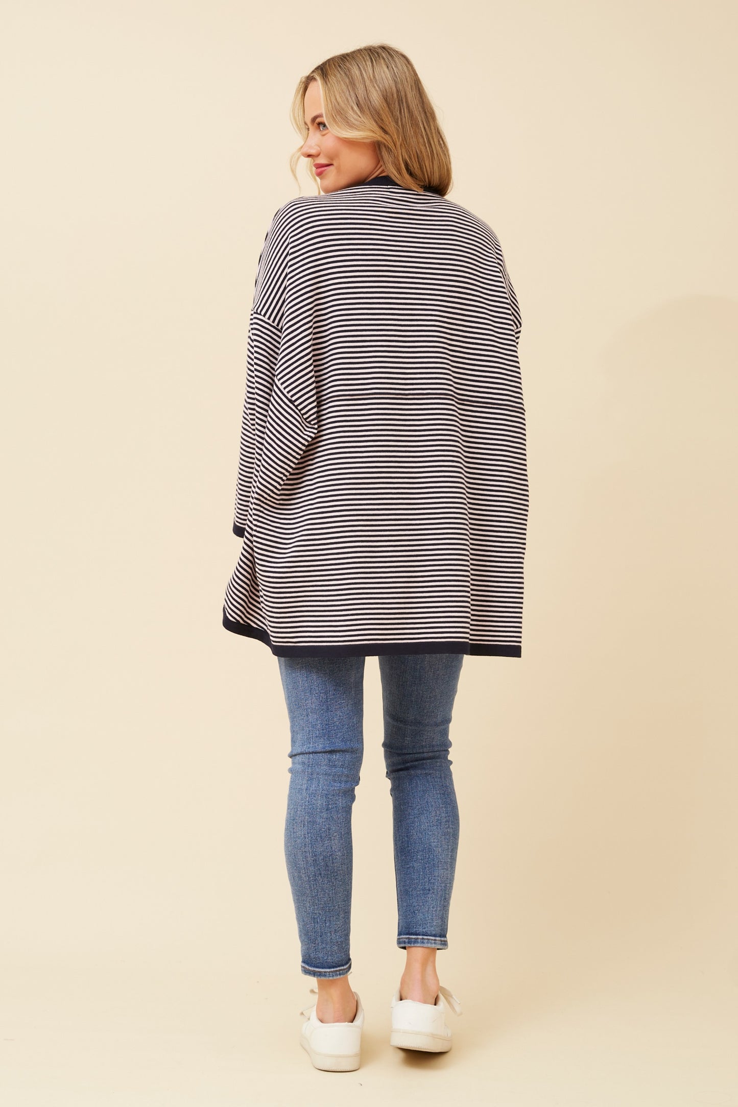 Katie Knit Jumper - Navy Stripe