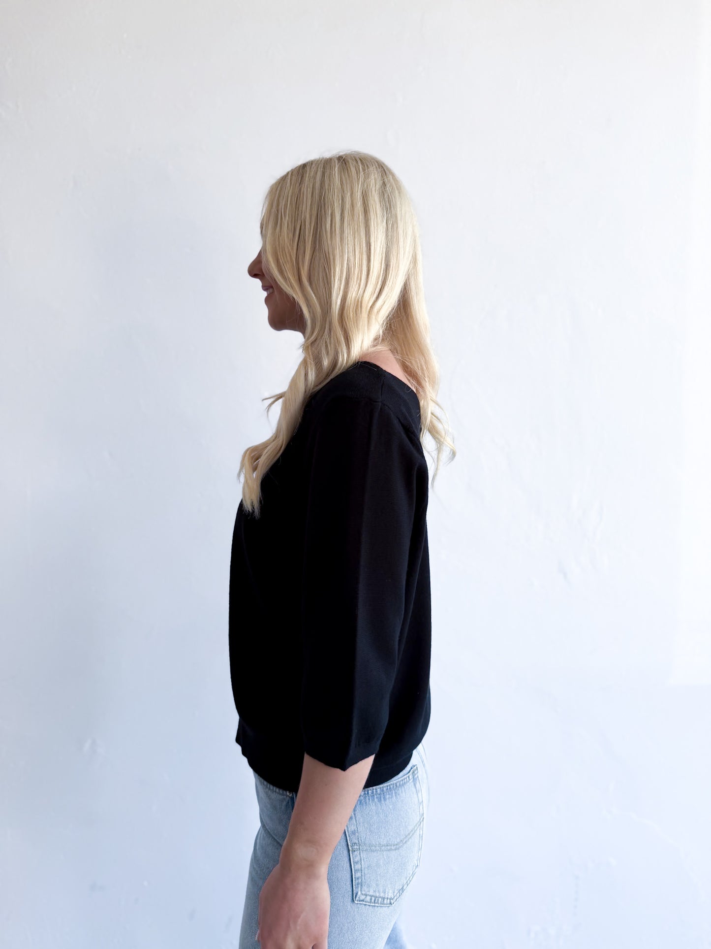 Lainy Knit Top - Black