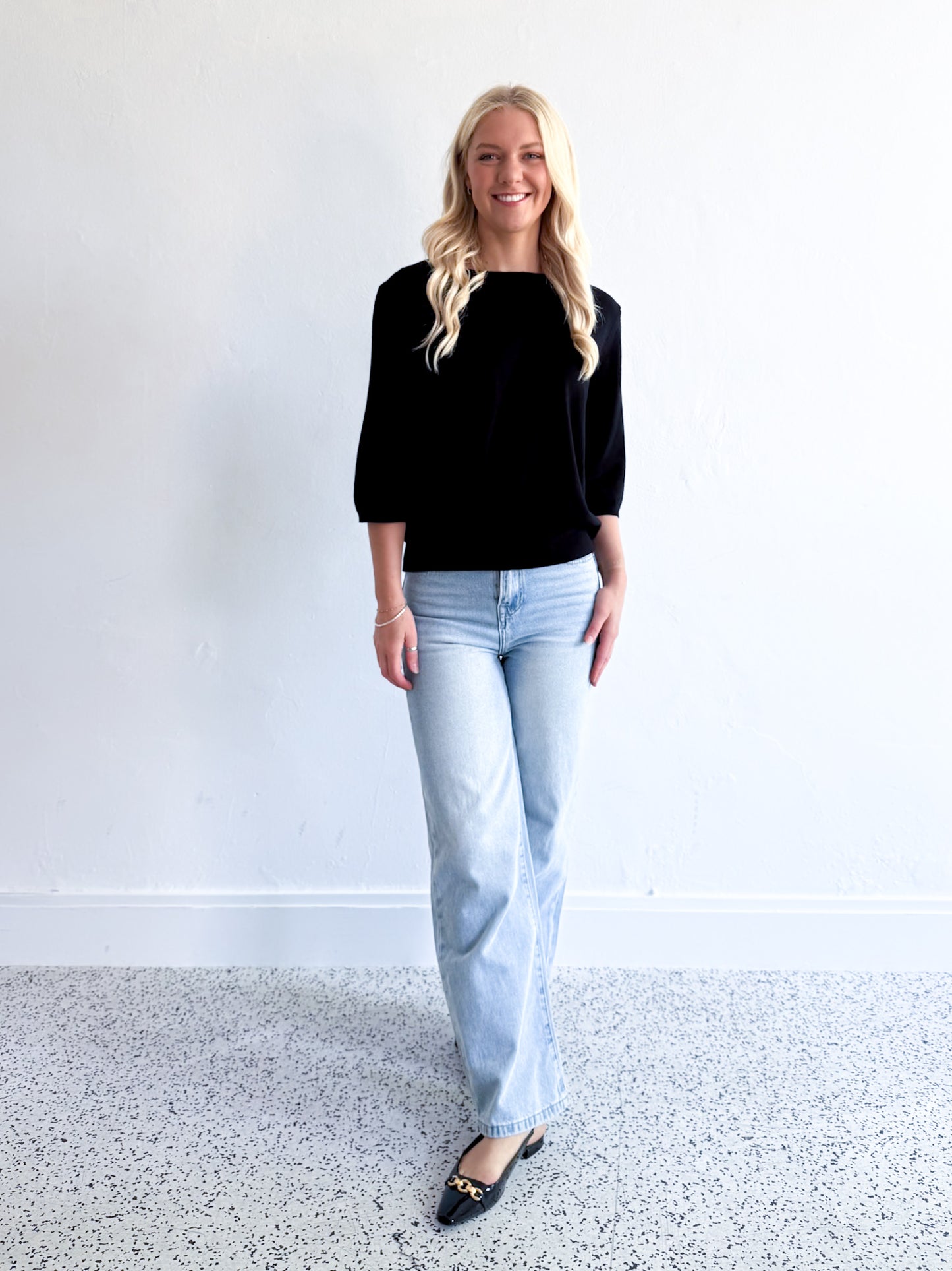 Lainy Knit Top - Black