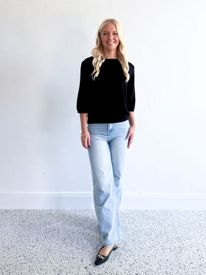 Lainy Knit Top - Black