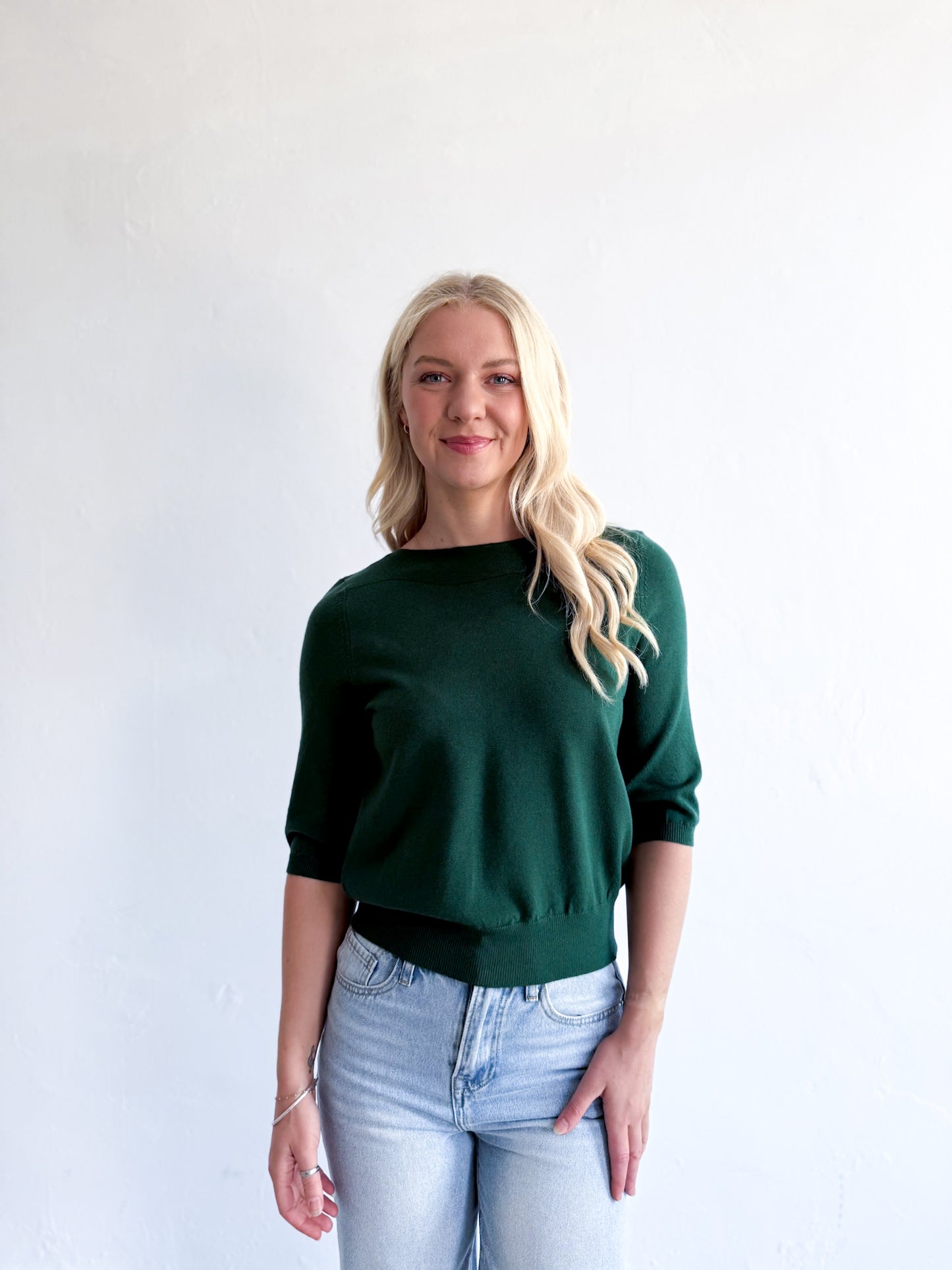 Lainy Knit Top - Forest Green