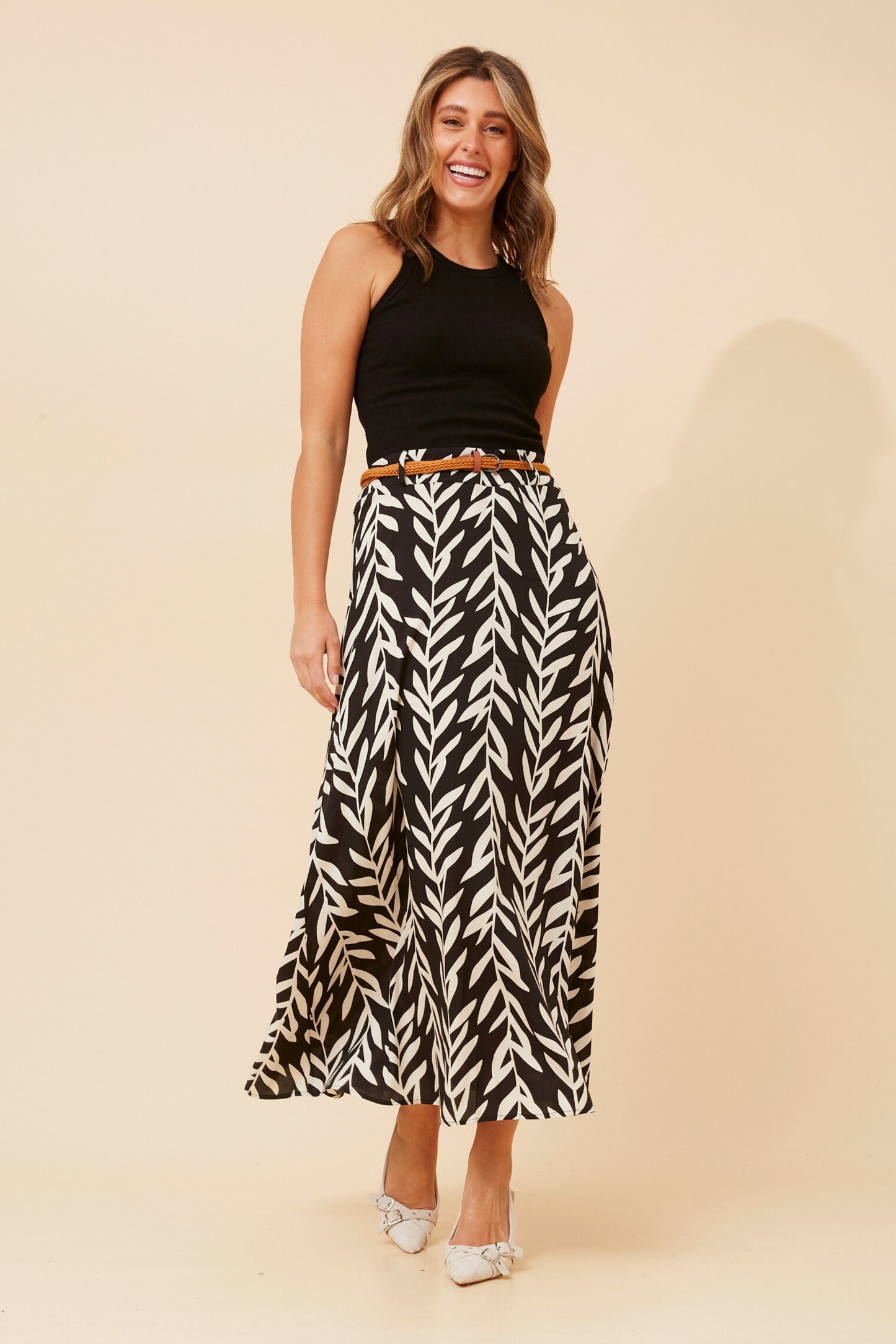 Lisa Maxi Skirt - Multi Black