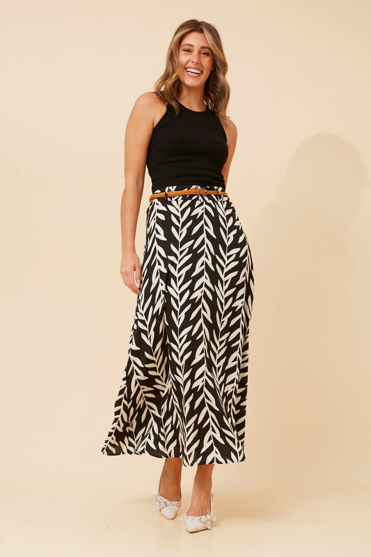Lisa Maxi Skirt - Multi Black