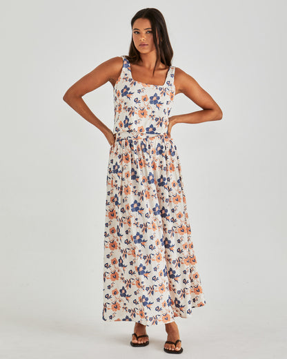 Luca Crop Top - Navy Floral