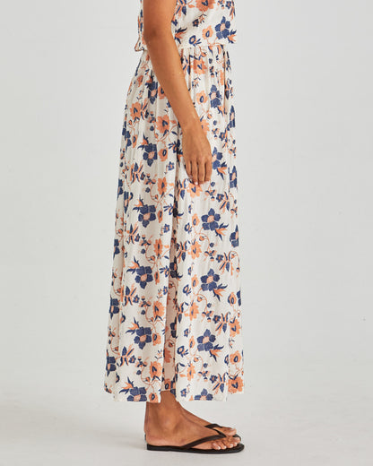 Luca Full Skirt - Navy Floral