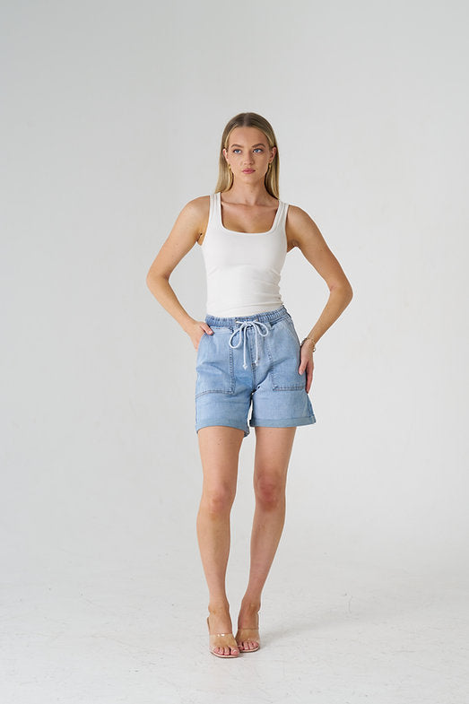 Luca Jogger Shorts - Light Blue