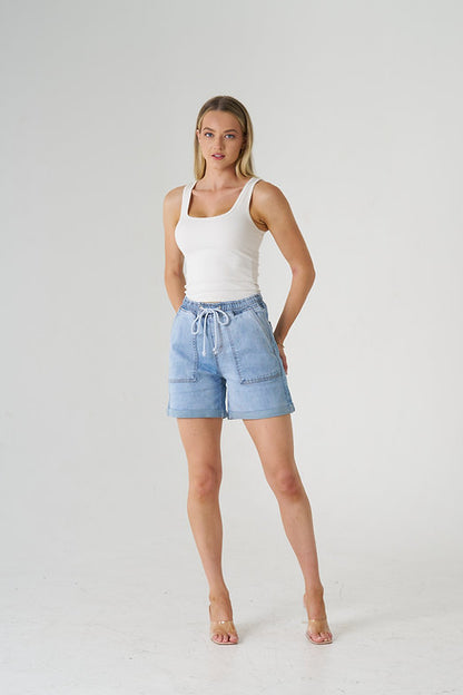 Luca Jogger Shorts - Light Blue