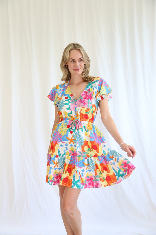 Luella Dress - Beach Print