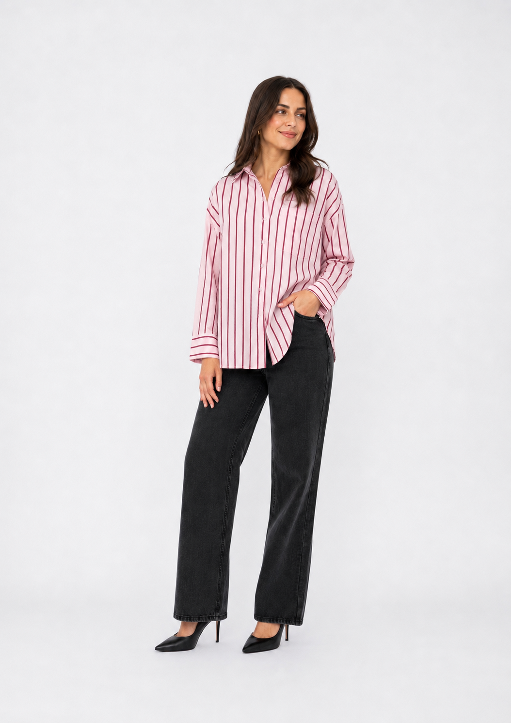 Maddison Stripe Shirt - Pink